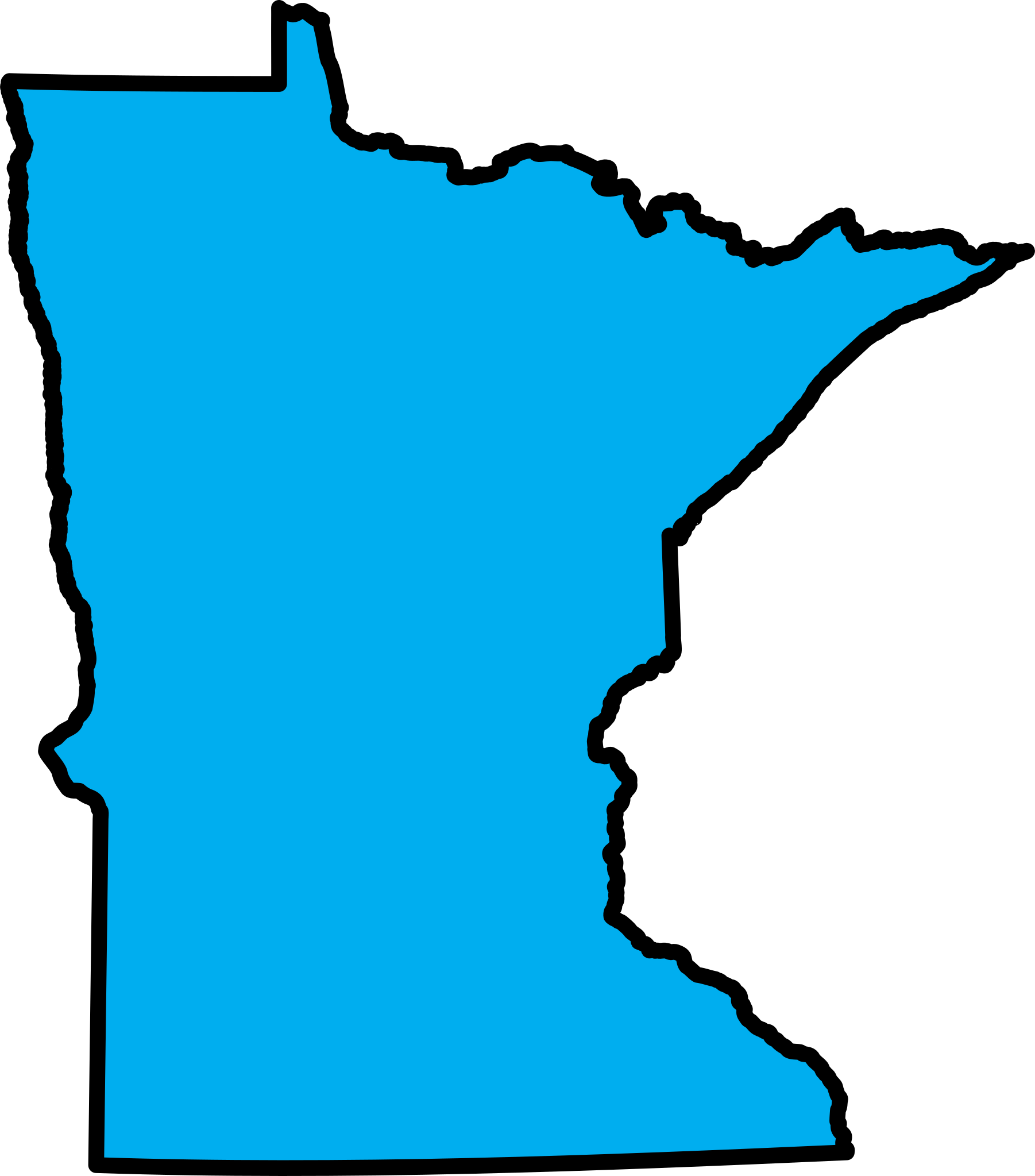 File:Simple Rounded Outline of the state of Minnesota.svg - Wikimedia  Commons